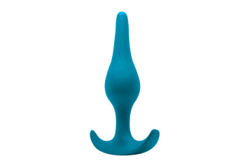 Бирюзовая анальная пробка Smooth - 12,5 см.