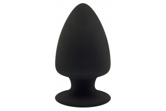 Черная анальная втулка Premium Silicone Plug S - 9 см.