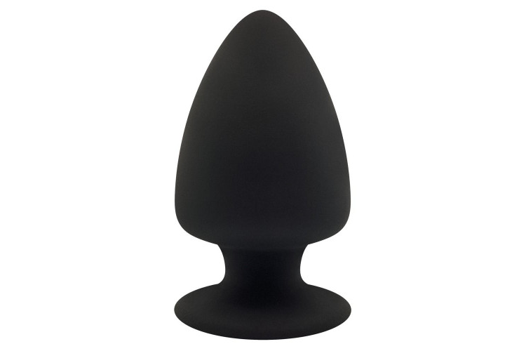 Черная анальная втулка Premium Silicone Plug S - 9 см.