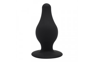 Черная большая анальная пробка SileXD - 10,2 см.