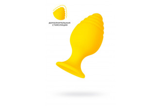 Желтая анальная втулка Riffle - 6 см.