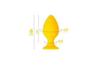 Желтая анальная втулка Riffle - 6 см.