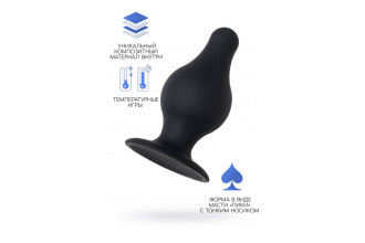 Черная анальная втулка Spade S - 8 см.