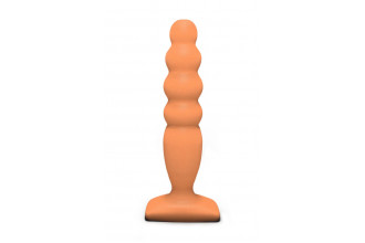 Телесный анальный стимулятор Large Bubble Plug - 14,5 см.