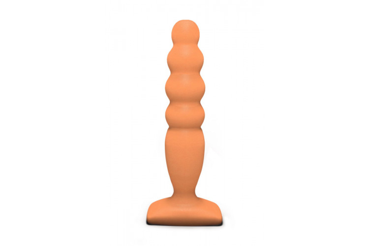 Телесный анальный стимулятор Large Bubble Plug - 14,5 см.