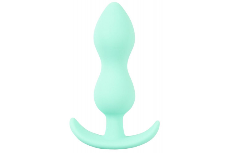 Аквамариновая анальная втулка Mini Butt Plug - 8,2 см.