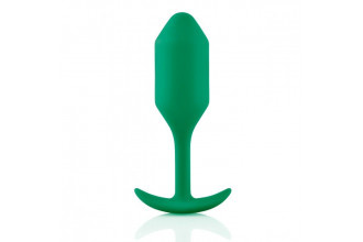 Зеленая пробка для ношения B-vibe Snug Plug 2 - 11,4 см.