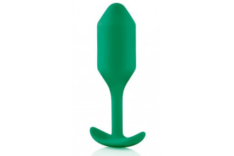 Зеленая пробка для ношения B-vibe Snug Plug 2 - 11,4 см.