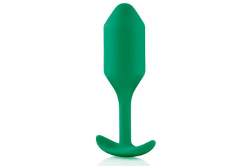 Зеленая пробка для ношения B-vibe Snug Plug 2 - 11,4 см.