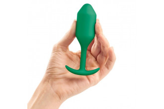 Зеленая пробка для ношения B-vibe Snug Plug 2 - 11,4 см.
