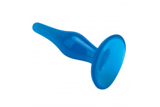 Голубой анальный плаг Easy Insertion Plug - 12 см.