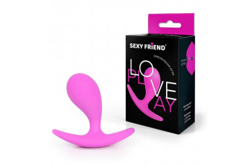 Ярко-розовая анальная втулка для ношения - 5,5 см.