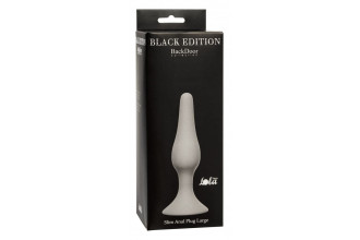 Светло-серая анальная пробка Slim Anal Plug Large - 12,5 см.