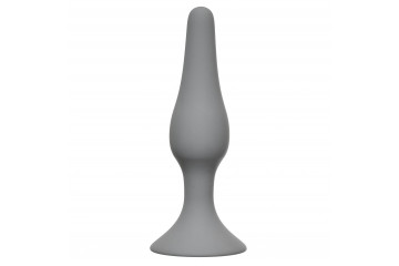 Светло-серая анальная пробка Slim Anal Plug Large - 12,5 см.