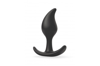 Черный анальный стимулятор - 9,2 см.