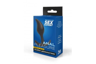 Черный анальный стимулятор - 9,2 см.