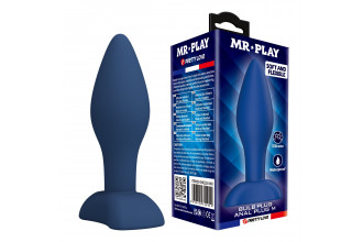 Синяя анальная пробка Bulb Plug - 10,5 см. Синяя анальная пробка Bulb Plug - 10,5 см.