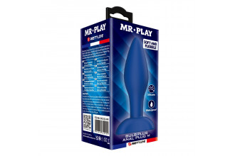 Синяя анальная пробка Bulb Plug - 10,5 см. Синяя анальная пробка Bulb Plug - 10,5 см.