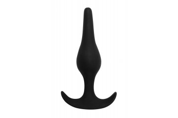 Чёрная анальная пробка Smooth - 12,5 см.