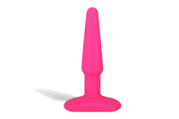 Розовый плаг из силикона - 10 см.