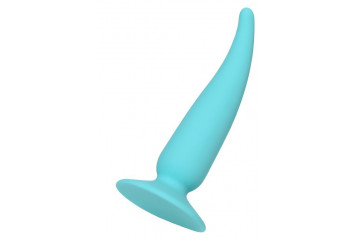 Мятная силиконовая анальная пробка Сappy - 12,5 см.