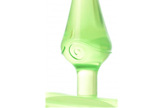 Зеленая анальная втулка с ограничителем - 6,5 см.