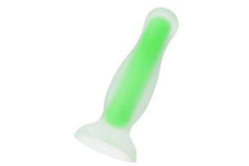 Зеленая, светящаяся в темноте анальная втулка Victor Glow - 10 см.