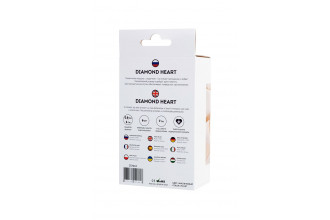 Фиолетовая анальная втулка Diamond Heart с прозрачным кристаллом - 7 см.
