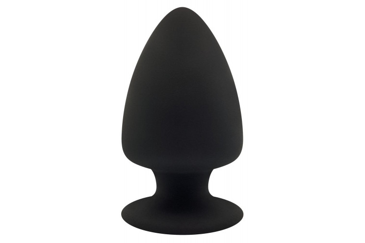 Черная анальная втулка Premium Silicone Plug M - 11 см.
