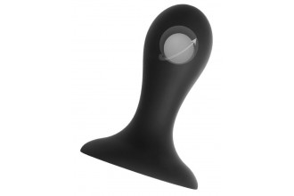 Черная анальная втулка Hidro S - 8,5 см.