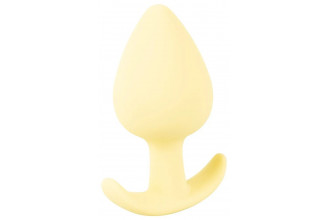Жёлтая анальная втулка Mini Butt Plug - 6 см.