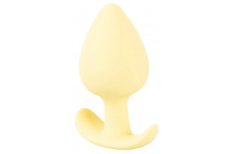 Жёлтая анальная втулка Mini Butt Plug - 6 см.
