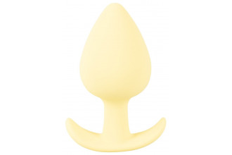 Жёлтая анальная втулка Mini Butt Plug - 6 см.