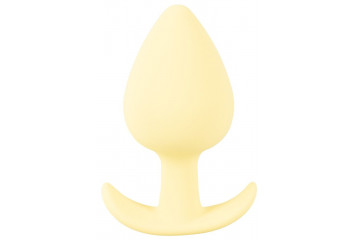 Жёлтая анальная втулка Mini Butt Plug - 6 см.