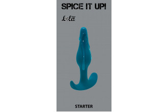 Бирюзовая анальная пробка Starter - 10,5 см.