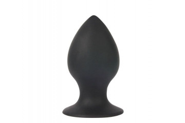 Чёрная анальная втулка Sex Expert - 8 см.