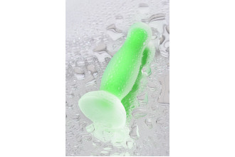 Зеленая, светящаяся в темноте анальная втулка Mortimer Glow - 12,5 см.