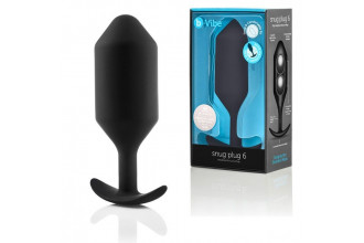 Черная анальная пробка для ношения B-vibe Snug Plug 6 - 17 см.