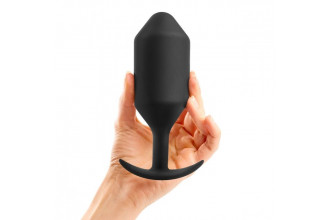 Черная анальная пробка для ношения B-vibe Snug Plug 6 - 17 см.