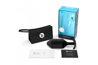 Черная анальная пробка для ношения B-vibe Snug Plug 6 - 17 см.