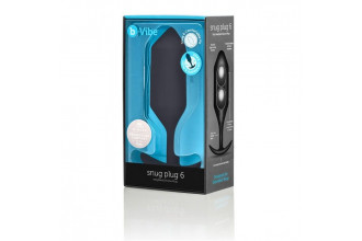 Черная анальная пробка для ношения B-vibe Snug Plug 6 - 17 см.