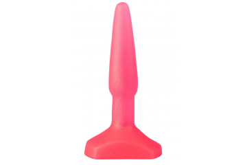 Розовый гелевый плаг на широком основании - 11,5 см.