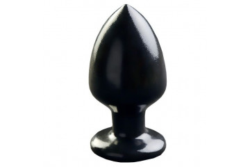 Черная большая анальная пробка MAGNUM 10 - 14,5 см.