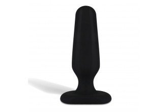 Черный анальный плаг из силикона Seamless Silicone Butt Plug - 7,5 см.