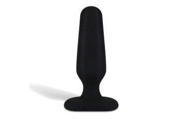 Черный анальный плаг из силикона Seamless Silicone Butt Plug - 7,5 см.