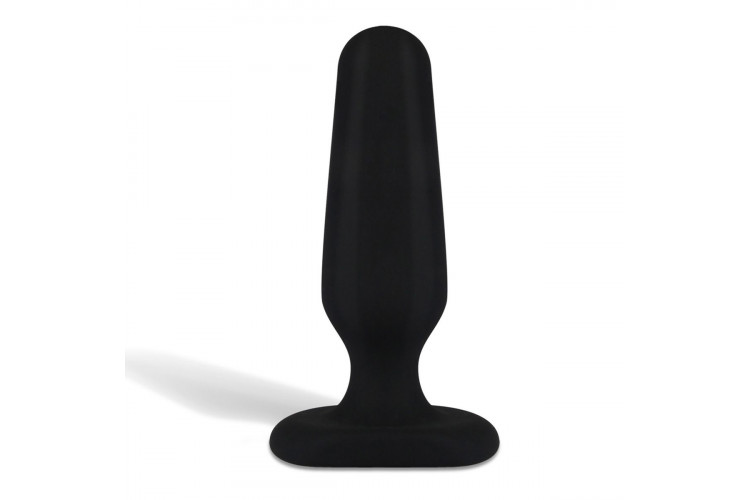 Черный анальный плаг из силикона Seamless Silicone Butt Plug - 7,5 см.