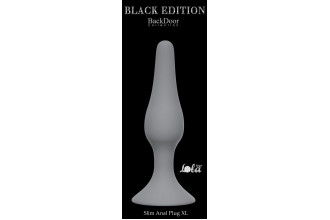 Серая анальная пробка Slim Anal Plug XL - 15,5 см.