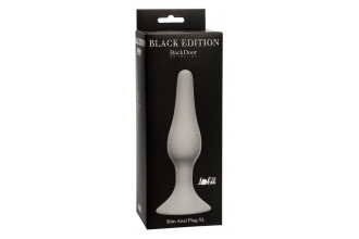 Серая анальная пробка Slim Anal Plug XL - 15,5 см.