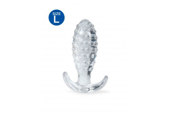Прозрачная анальная пробка с шишечками - 10 см. Прозрачная анальная пробка с шишечками - 10 см.
