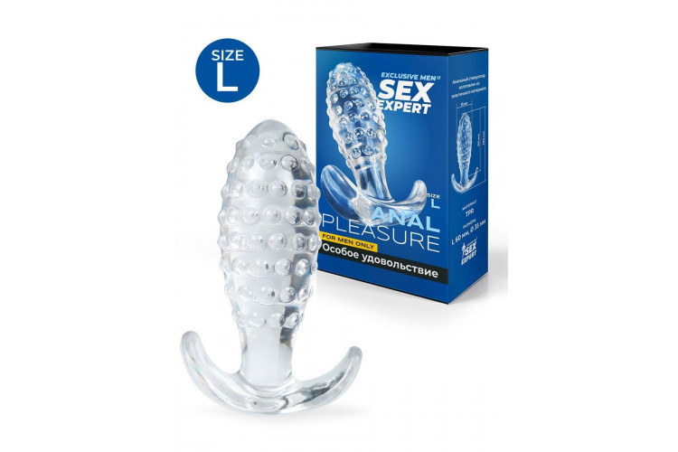 Прозрачная анальная пробка с шишечками - 10 см. Прозрачная анальная пробка с шишечками - 10 см.